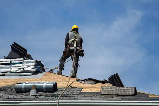 Professional Roofing technician working in New London, CT